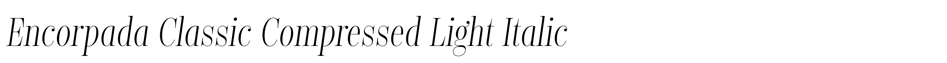 Encorpada Classic Compressed Light Italic